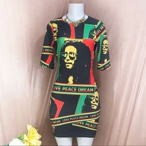 Madi Dreams Bob Marley “Love Peace Dream” Dress